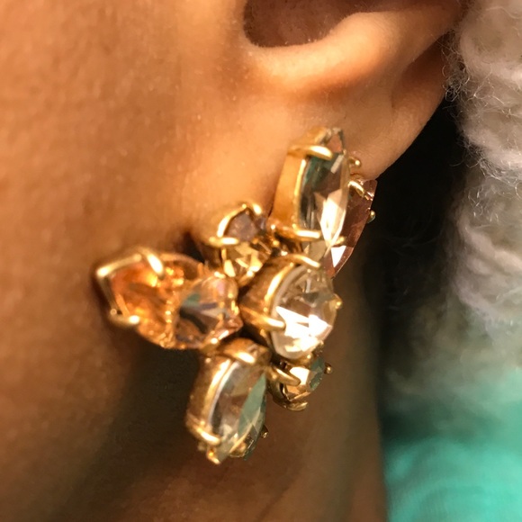 Beautiful J. Crew crystal earrings! EUC,worn once! - Picture 4 of 5
